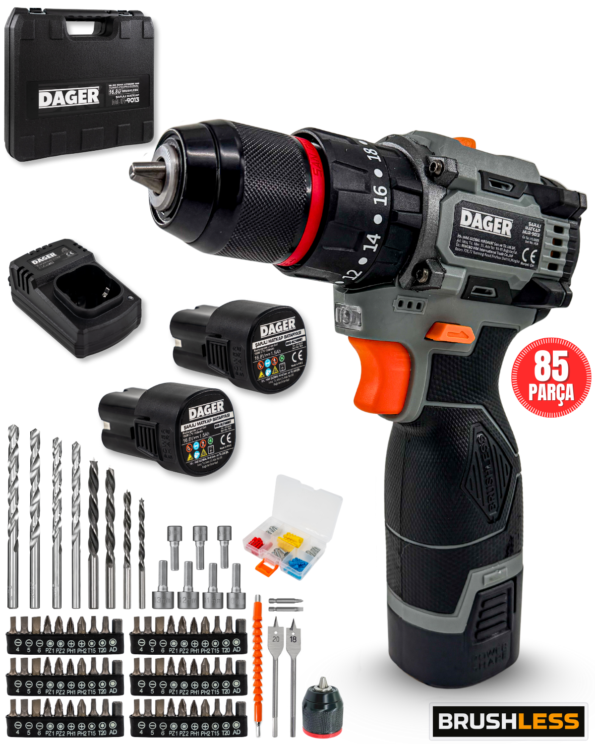 Dager BOLT 16.8V Kömürsüz Darbeli Matkap