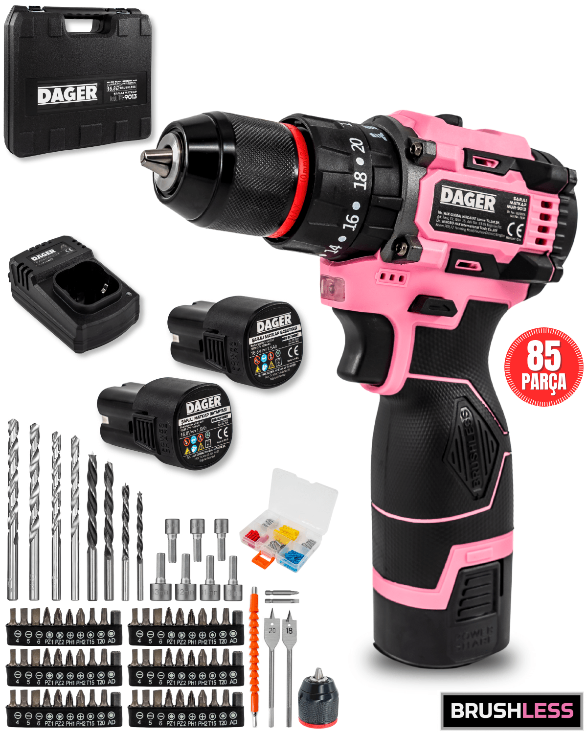 Dager NOVA 16.8V Kömürsüz Darbeli Matkap - DAGER