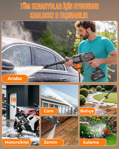 Dager AQUA FORCE 21V Kömürsüz Basınçlı Yıkama Makinesi